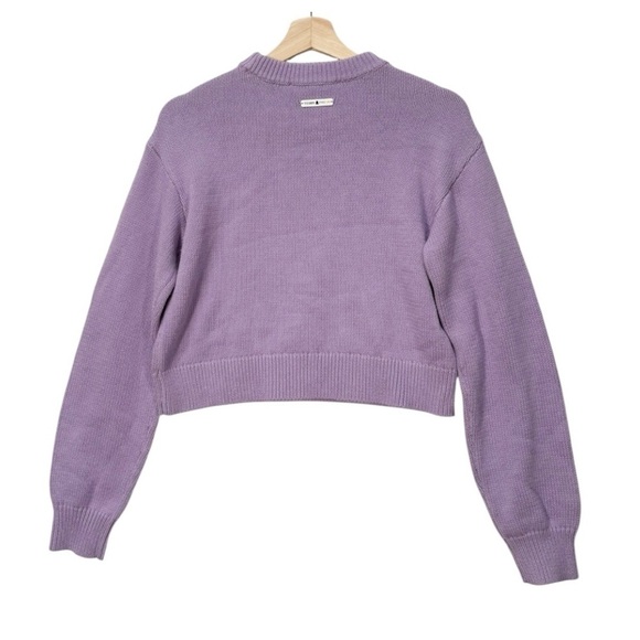 Teddy Fresh Sequin Bear Long sleeve Crew Neck Sweater Purple Size Small - Picture 2 of 8